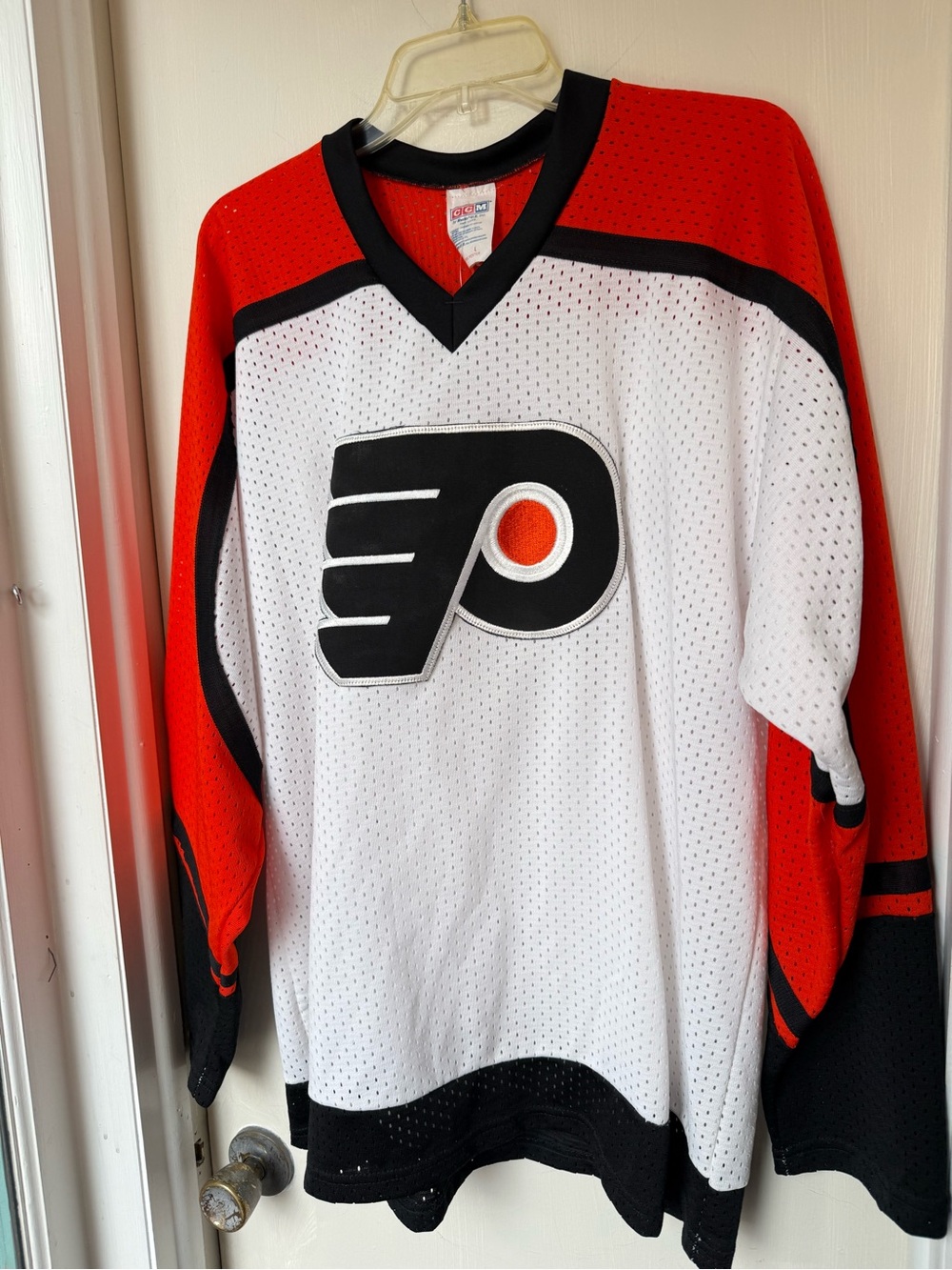 CCM White, Orange & Black Philadelphia Flyers Hockey Jersey